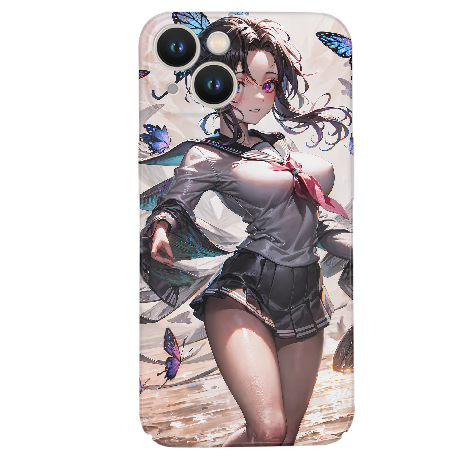 （画像用） 鬼滅の刃（きめつのやいば）蟲柱-胡蝶 しのぶ／こちょう しのぶ Kochou Shinobu 【iPhone 14シリーズ対応】ハードケース